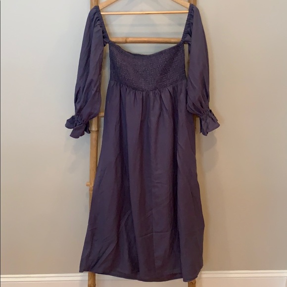 Women’s lounge nap dress 100% linen long sleeve SML 🫐 - Picture 6 of 8